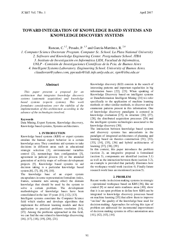 (PDF) Toward integration of knowledge based systems and knowledge ...