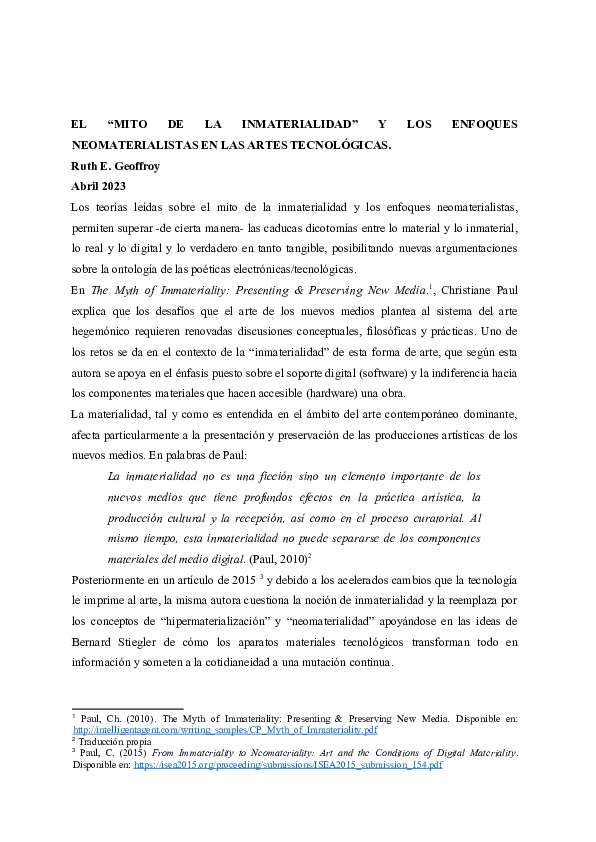 (DOC) El mito de la inmaterialidad y los enfoques neomaterialistas en ...