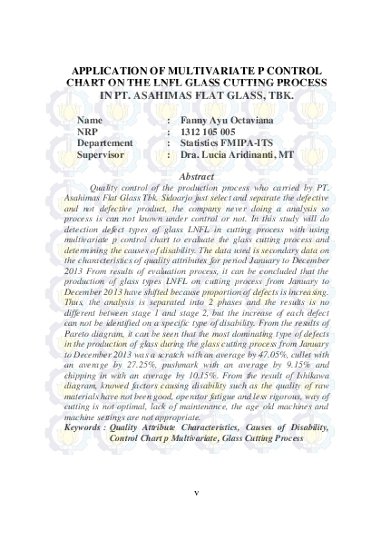 (PDF) Application of Multivariate P Control Chart on the LNFL Glass ...