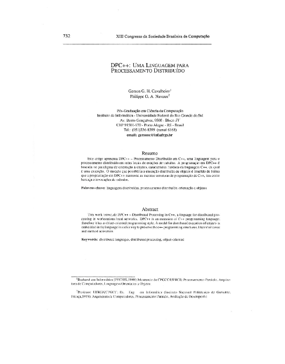 (PDF) DPC++: Uma Linguagem para Processamento Distribuído