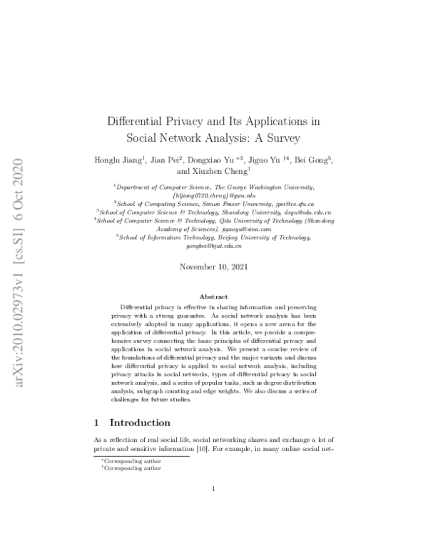 (PDF) Differential Privacy and Its Applications in Social Network ...