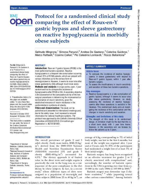 (PDF) Protocol for a randomised clinical study comparing the effect of ...
