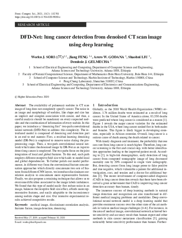 (PDF) DFD-Net: lung cancer detection from denoised CT scan image using ...