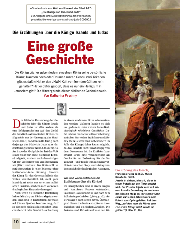 (PDF) Die Erzählungen über die Könige Israels und Judas: Eine große