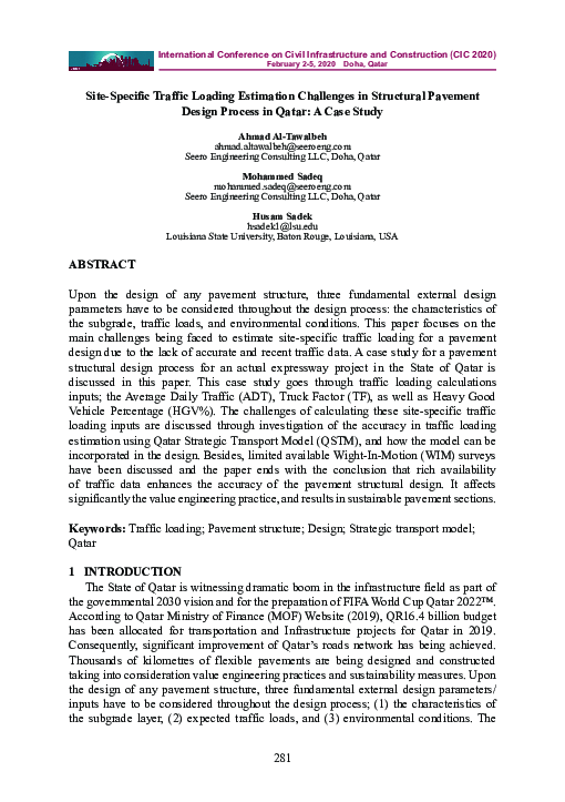 (PDF) Site-Specific Traffic Loading Estimation Challenges in Structural ...