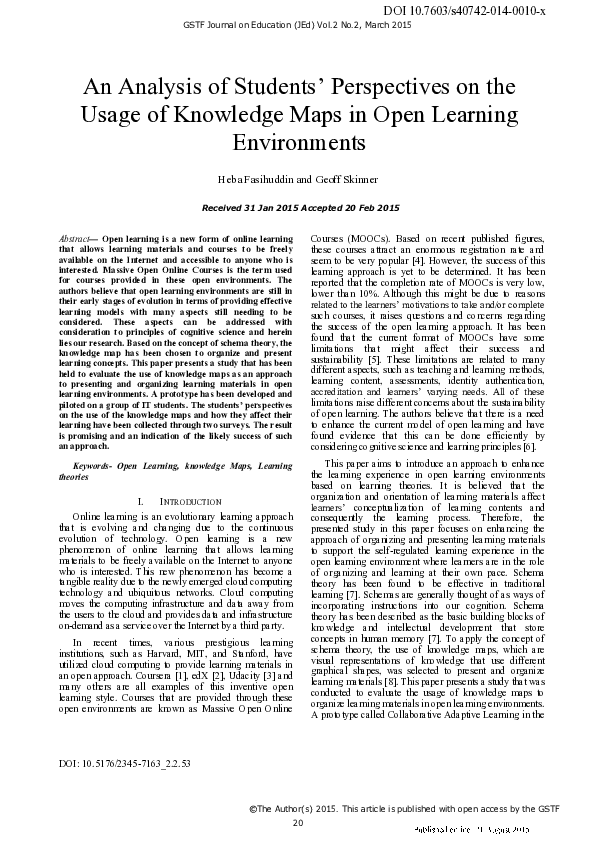 (PDF) An Analysis of Students’ Perspectives on the Usage of Knowledge ...
