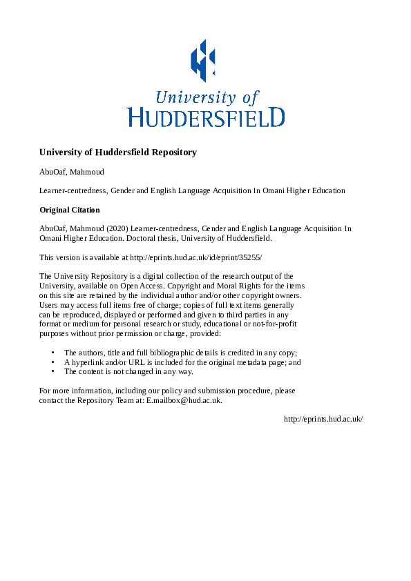 (PDF) University of Huddersfield Repository