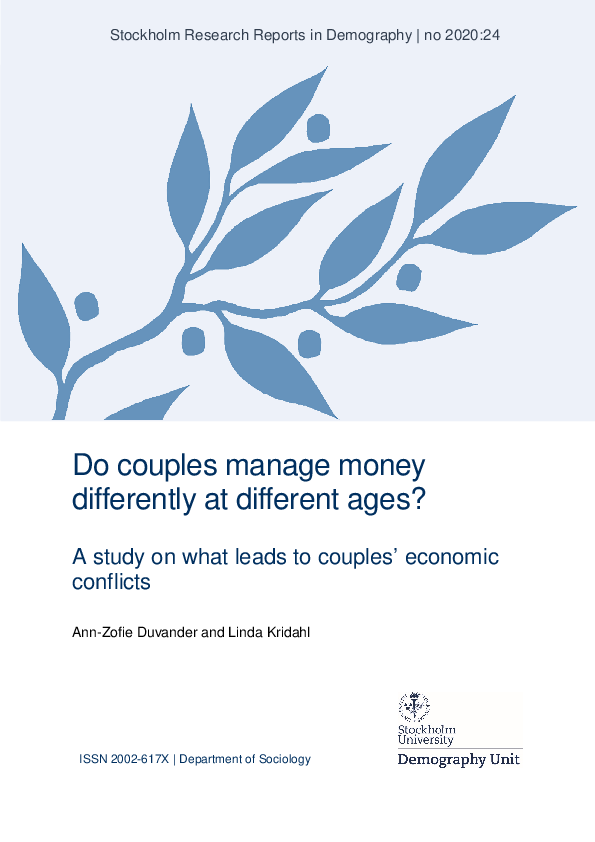  PDF Do Couples Manage Money Differently At Different Ages A Study On What Leads To Couples 