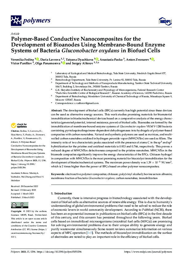 (PDF) Polymer-Based Conductive Nanocomposites for the Development of ...