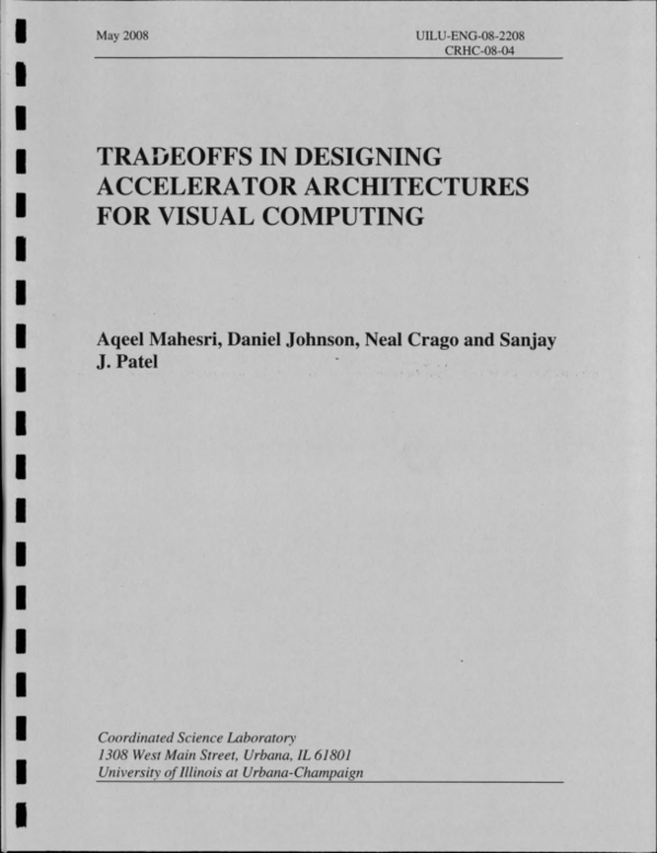 (PDF) Tradeoffs in designing accelerator architectures for visual computing