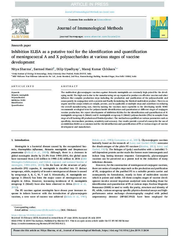 (PDF) Inhibition ELISA as a putative tool for the identification and ...