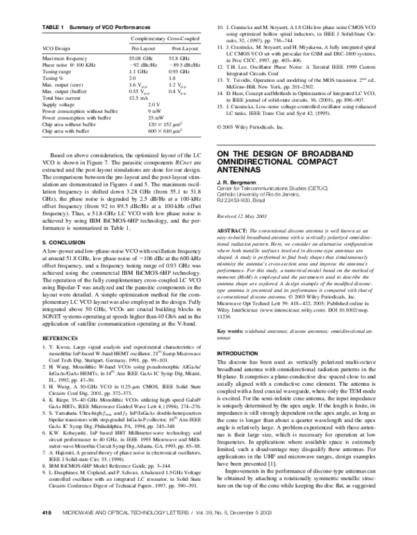 (PDF) On the design of broadband omnidirectional compact antennas