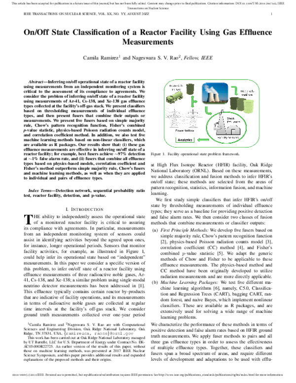 (PDF) ON/OFF State Classification of a Reactor Facility Using Gas ...