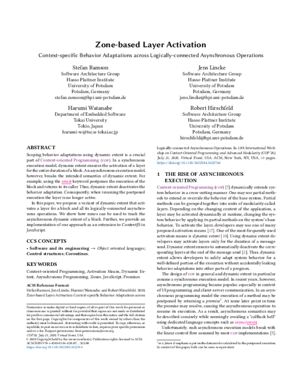 (PDF) Zone-based Layer Activation