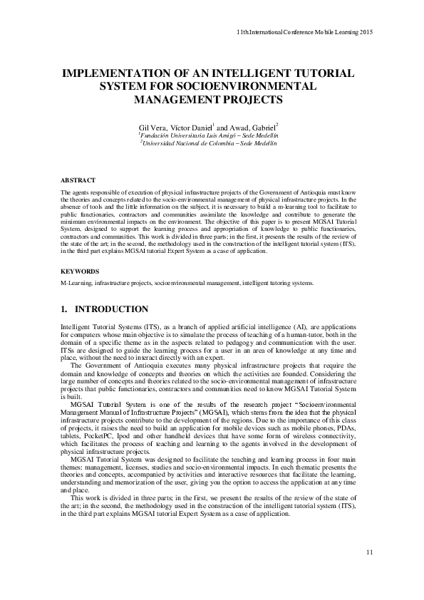 (PDF) Implementation of an Intelligent Tutorial System for ...