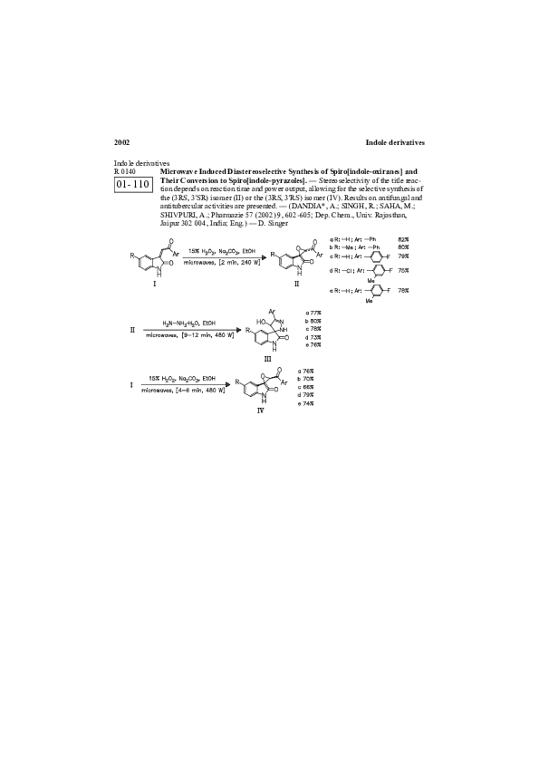 (PDF) Microwave Induced Diastereoselective Synthesis of Spiro[indole ...