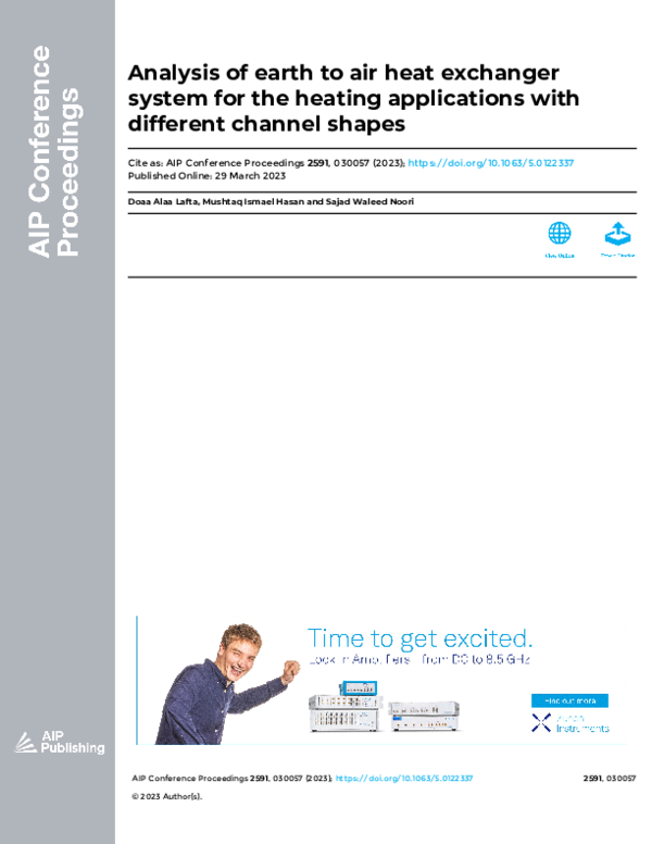 (PDF) Analysis of earth to air heat exchanger system for the heating ...
