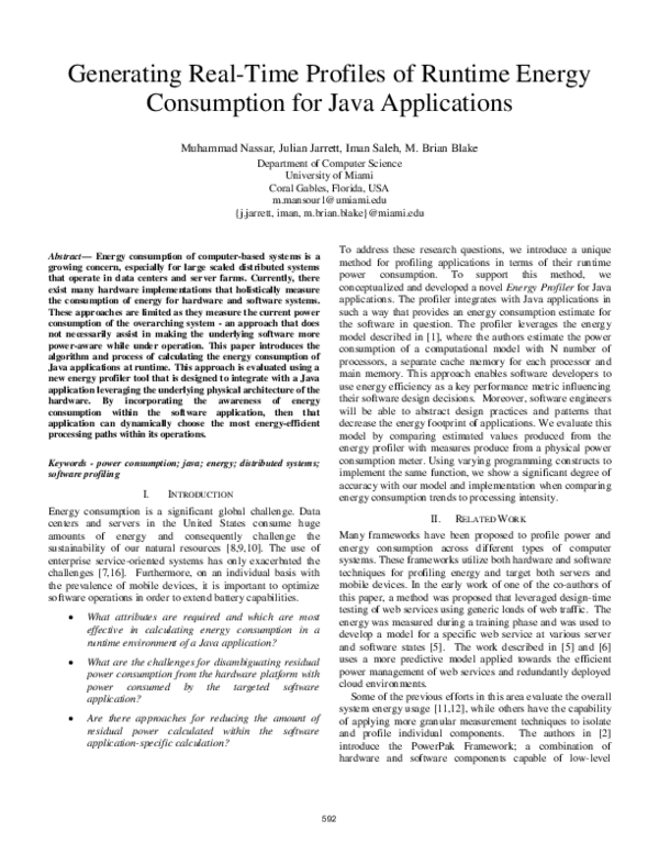 (PDF) Generating Real-Time Profiles of Runtime Energy Consumption for ...