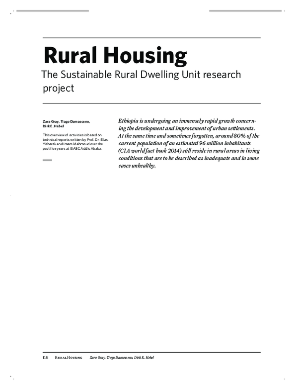 (PDF) Rural Housing: The Sustainable Rural Dwelling Unit research project