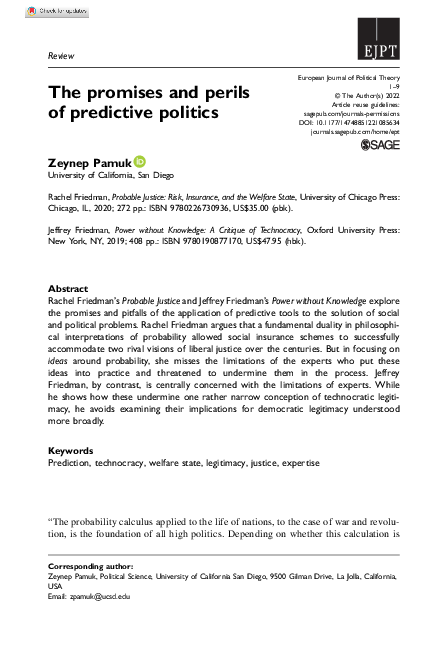 (PDF) The promises and perils of predictive politics