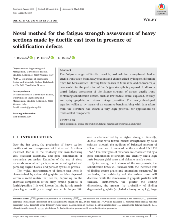 (PDF) Novel method for the fatigue strength assessment of heavy ...