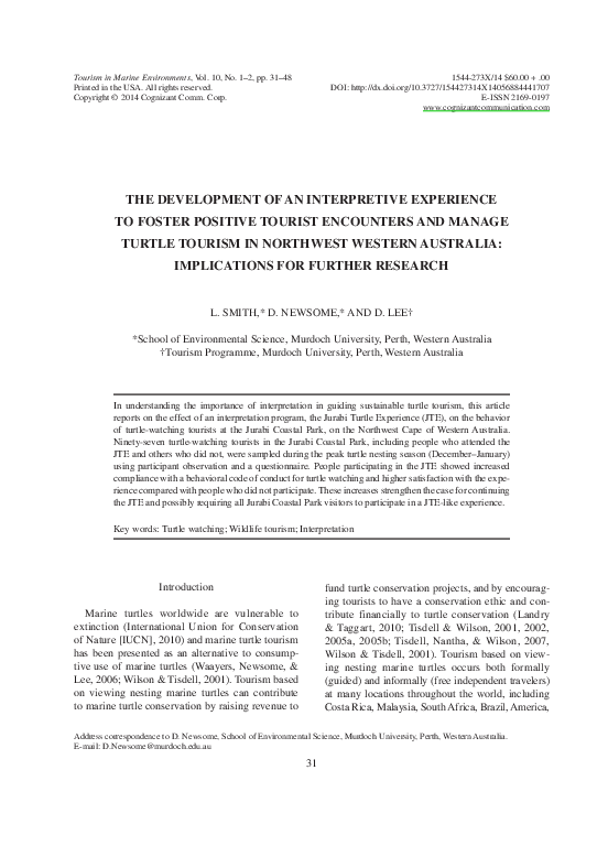 (PDF) The Development of an Interpretive Experience to Foster Positive ...