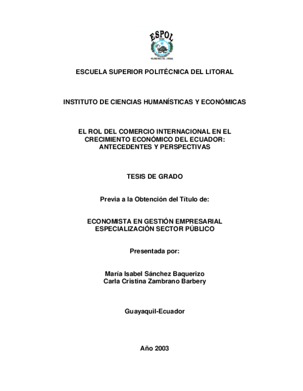(PDF) El rol del comercio internacional en el crecimiento econòmico del ...