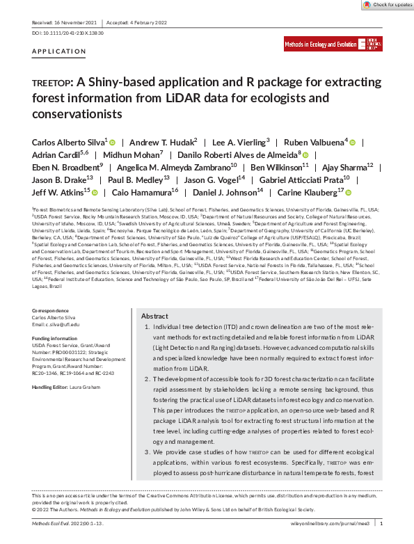 (PDF) treetop : A Shiny‐based application and R package for extracting ...