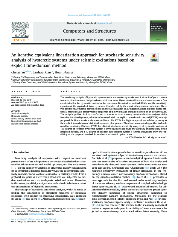 (PDF) An iterative equivalent linearization approach for stochastic ...