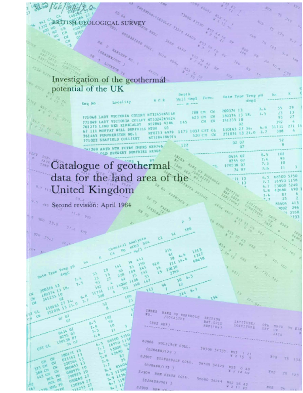(PDF) Investigation of the geothermal potential of the UK : catalogue ...