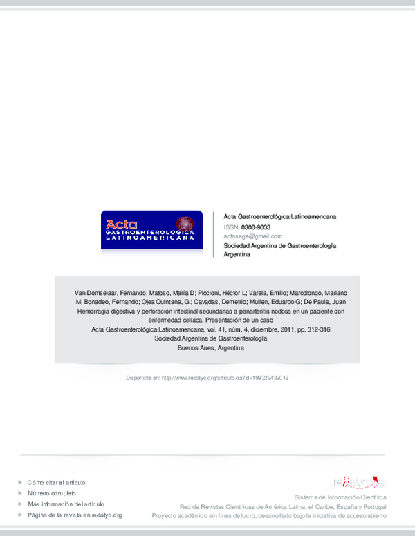  PDF Hemorragia Digestiva Y Perforaci n Intestinal Secundarias A 
