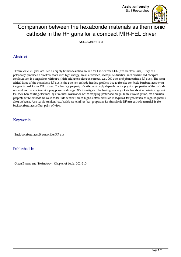 (PDF) Comparison Between the Hexaboride Materials as Thermionic Cathode ...