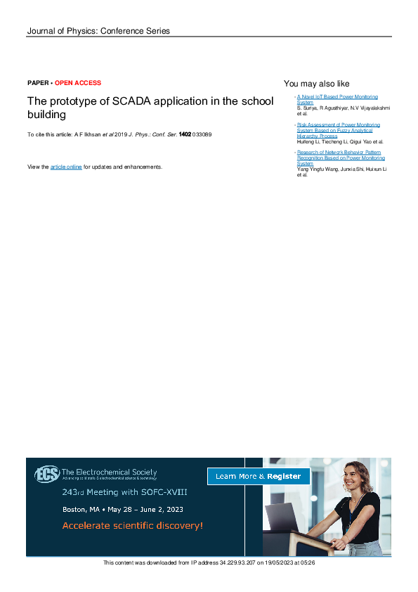 (PDF) The prototype of SCADA application in the school building