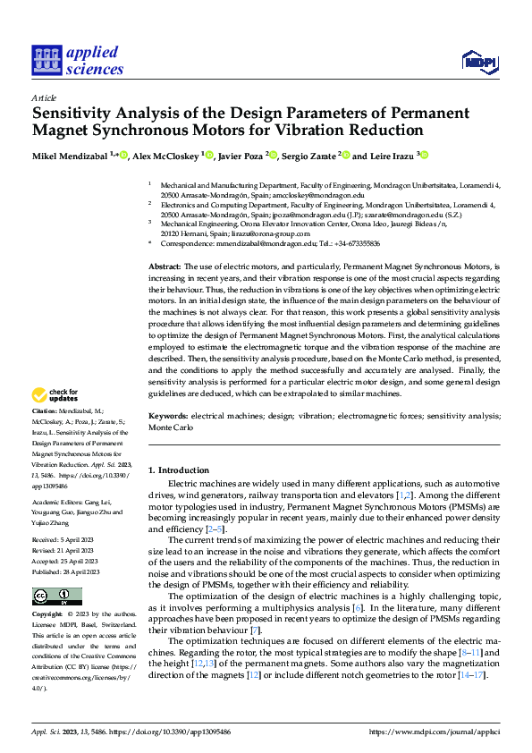 (PDF) Sensitivity Analysis of the Design Parameters of Permanent Magnet ...