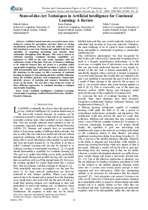 (PDF) State-of-the-Art Techniques in Artificial Intelligence for ...