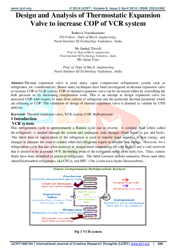 (PDF) Design and Analysis of Thermostatic Expansion Valve to increase