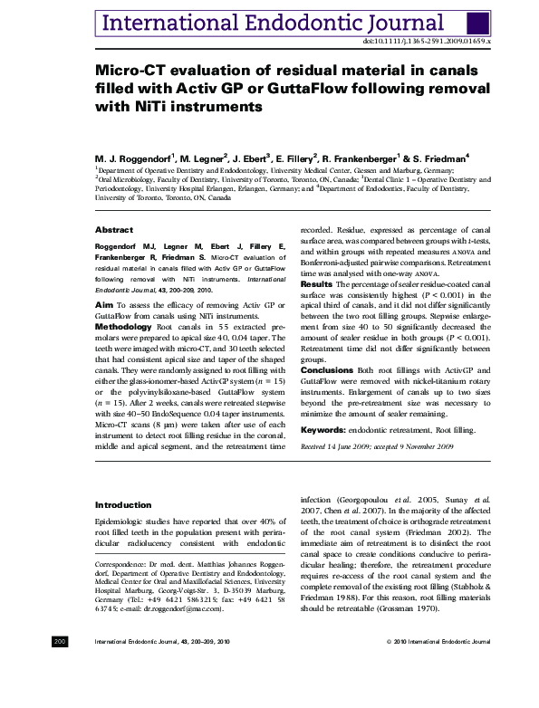 (PDF) Micro-CT evaluation of residual material in canals filled with ...