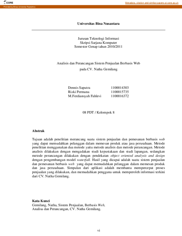 (PDF) Analisis Dan Perancangan Sistem Penjualan Berbasis Web Pada CV ...