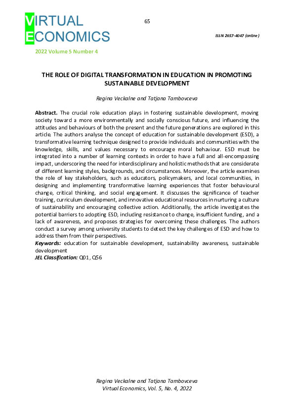 (PDF) The Role of Digital Transformation in Education in Promoting ...