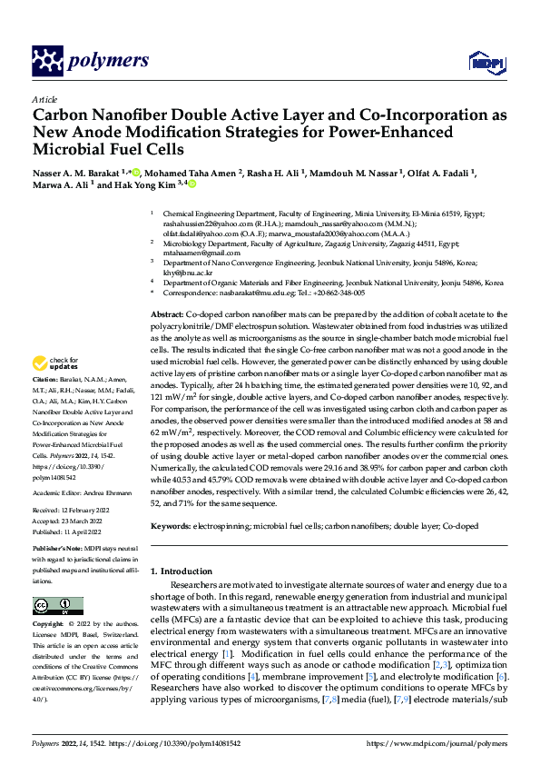 (PDF) Carbon Nanofiber Double Active Layer and Co-Incorporation as New ...