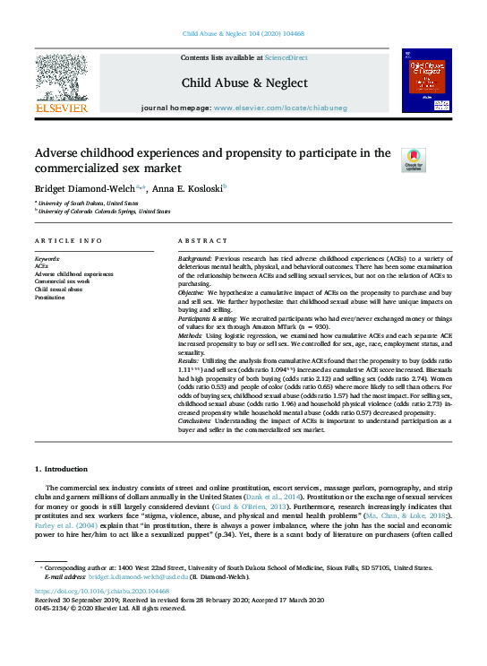 (PDF) Adverse childhood experiences and propensity to participate in ...