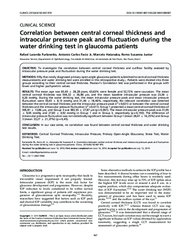 (PDF) Correlation between central corneal thickness and intraocular ...