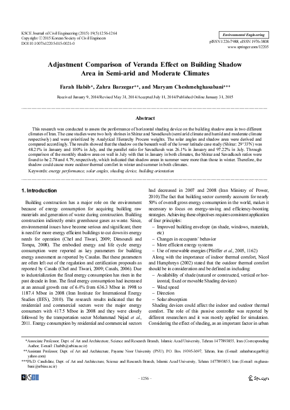 (PDF) Adjustment comparison of veranda effect on building shadow area ...