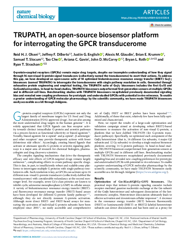 (PDF) TRUPATH: An Open-Source Biosensor Platform for Interrogating the ...