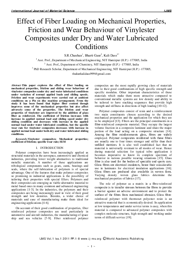 (PDF) Effect of Fiber Loading on the Mechanical Properties of Kenaf ...