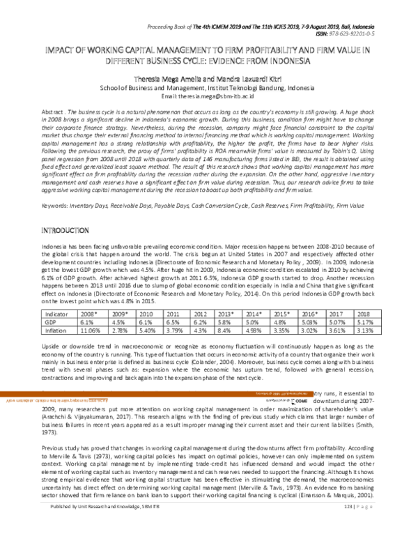 (PDF) Impact of Working Capital Management to Firm Profitability and ...