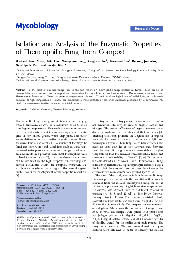 (PDF) Isolation and analysis of the enzymatic properties of ...