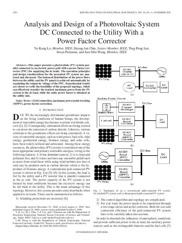 (PDF) Analysis and Design of a Photovoltaic System DC Connected to the ...