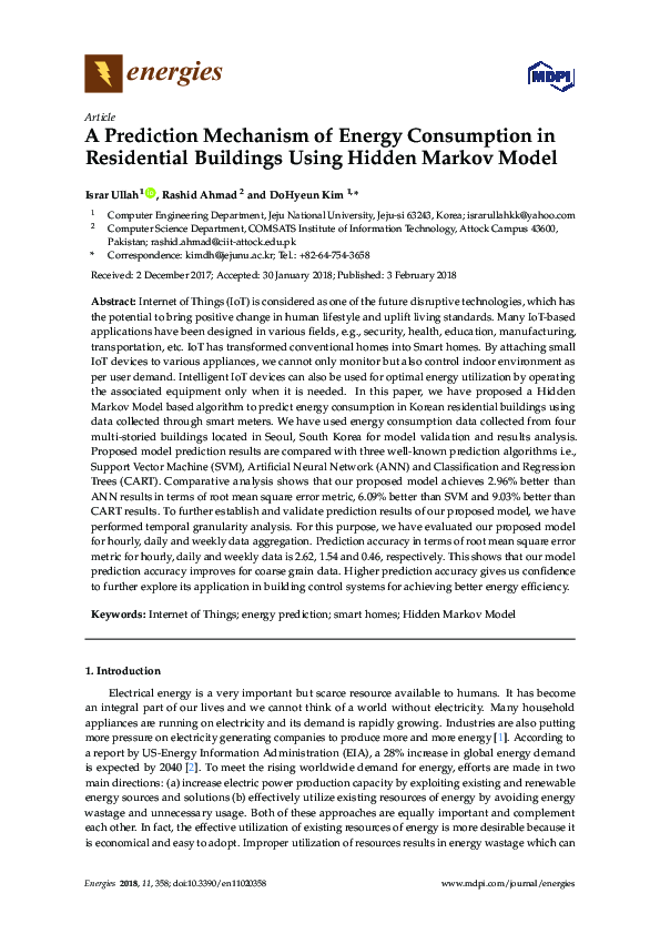 (PDF) A Prediction Mechanism of Energy Consumption in Residential ...