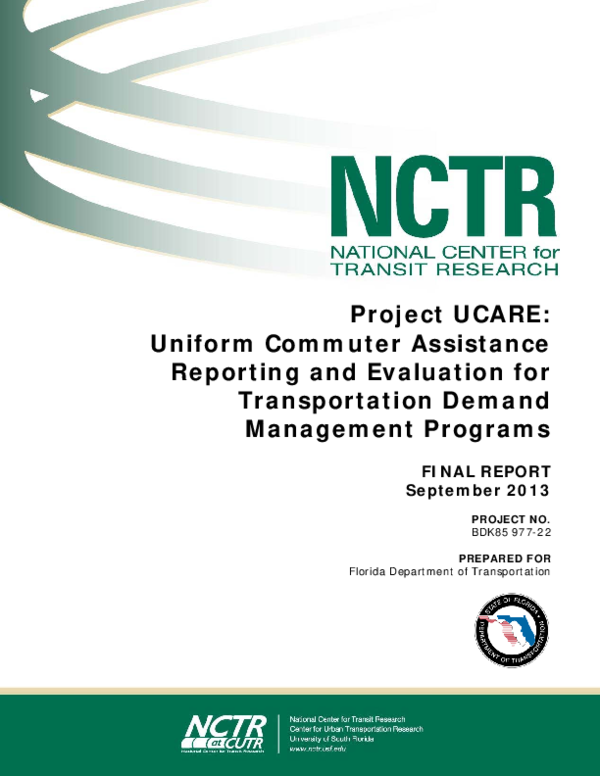 (PDF) Project UCARE: Uniform Commuter Assistance Reporting and ...